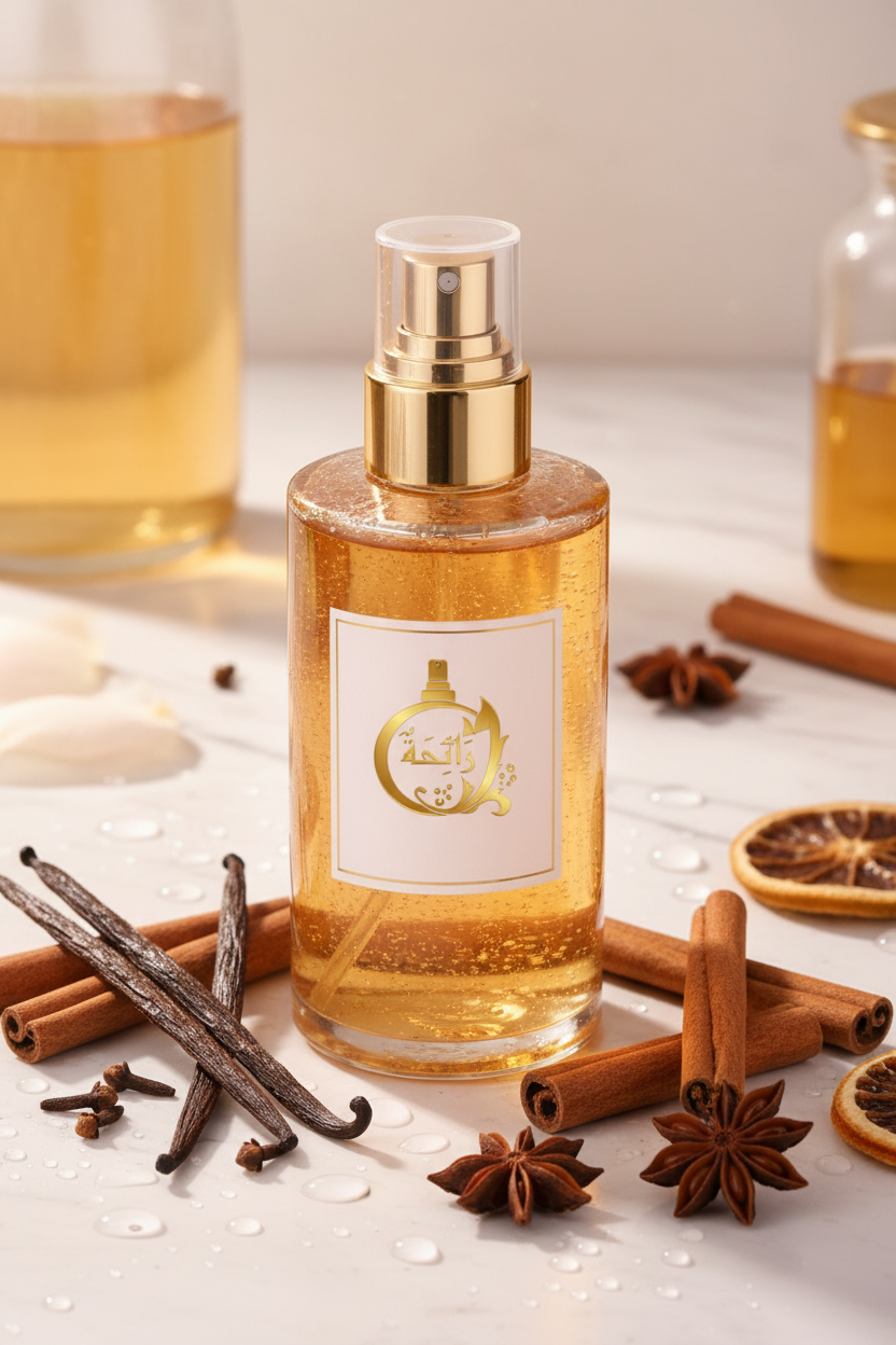 Vanilla Spice Body Mist with Raiyaah Logo